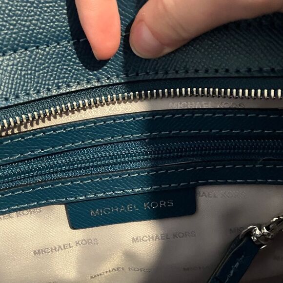 Michael Kors Dark Teal Satchel Bag - Picture 8 of 9